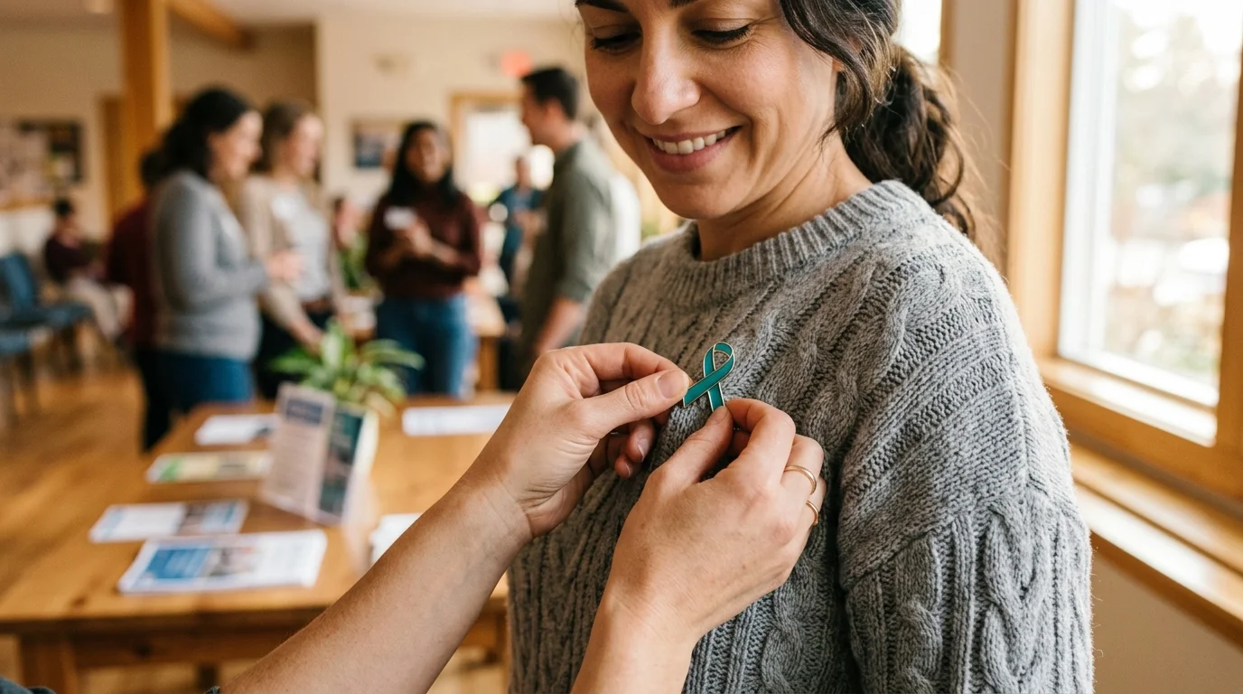 teal ribbon meaning